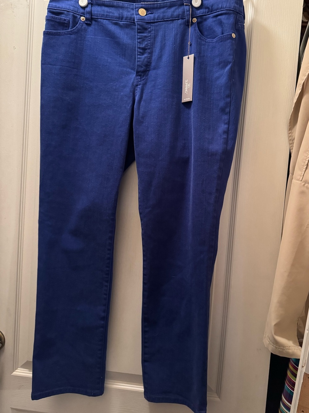 Chico's Straight Leg Jeans in Royal Blue Size 2.5 Short or Size 14
